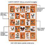 miami hurricanes mickey minnie orange white blanket best selling