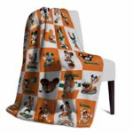 miami hurricanes mickey minnie orange white blanket best selling