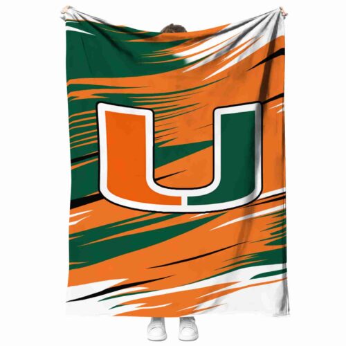 miami hurricanes paint streaks orange white blanket best selling
