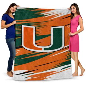 miami hurricanes paint streaks orange white blanket fashion forward