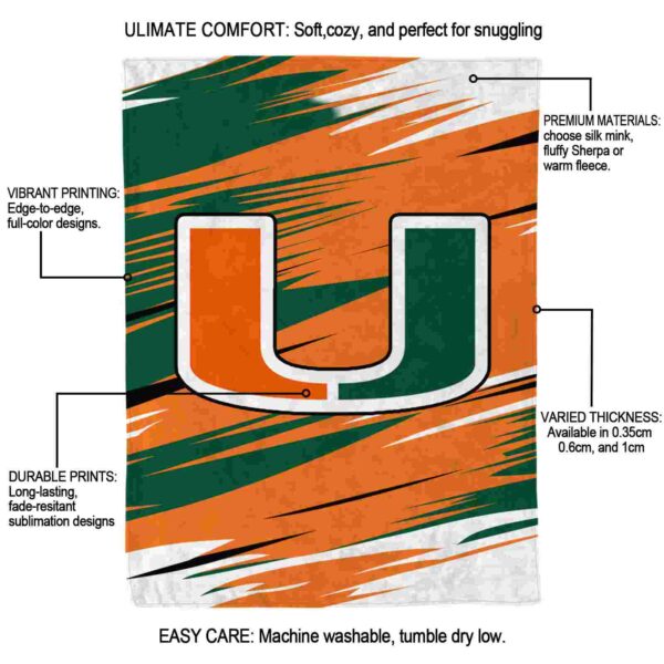 miami hurricanes paint streaks orange white blanket new arrival