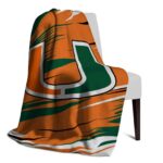 miami hurricanes paint streaks orange white blanket top rated