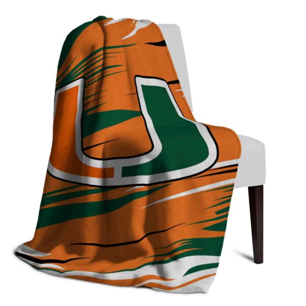 miami hurricanes paint streaks orange white blanket top rated