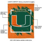 miami hurricanes splatter effect orange blanket best selling