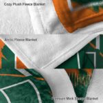 miami hurricanes splatter effect orange blanket best selling