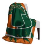miami hurricanes splatter effect orange blanket best selling