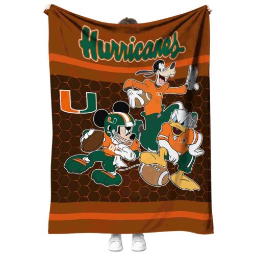 miami hurricanes three musketeers orange blanket best selling