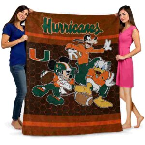 miami hurricanes three musketeers orange blanket fashion forward