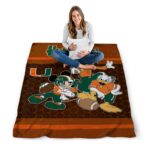 miami hurricanes three musketeers orange blanket high quality