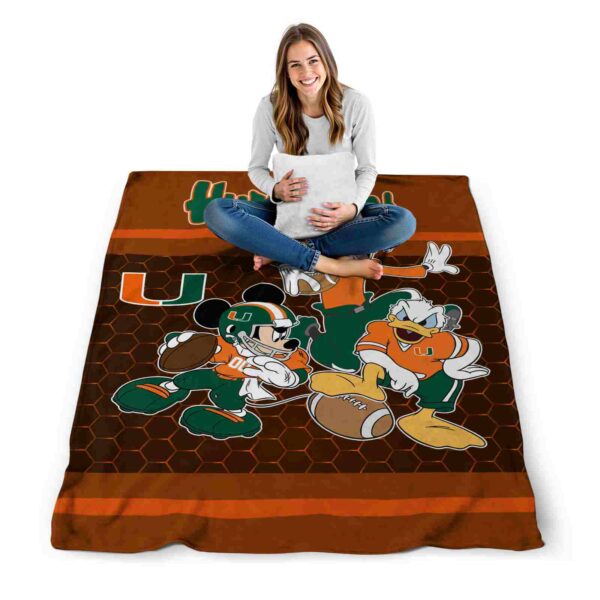 miami hurricanes three musketeers orange blanket high quality