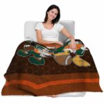miami hurricanes three musketeers orange blanket latest model