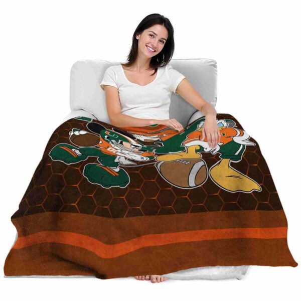miami hurricanes three musketeers orange blanket latest model
