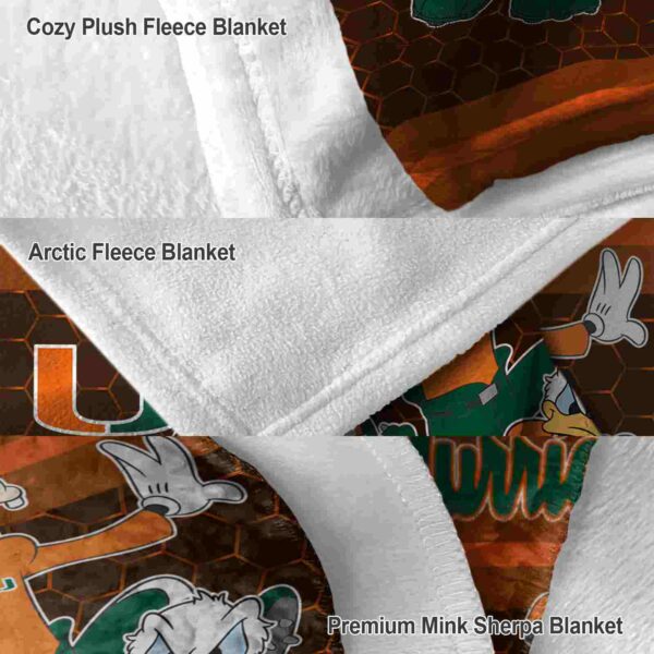 miami hurricanes three musketeers orange blanket premium grade