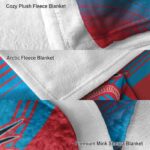 miami marlins diagonal stripes blue blanket premium grade