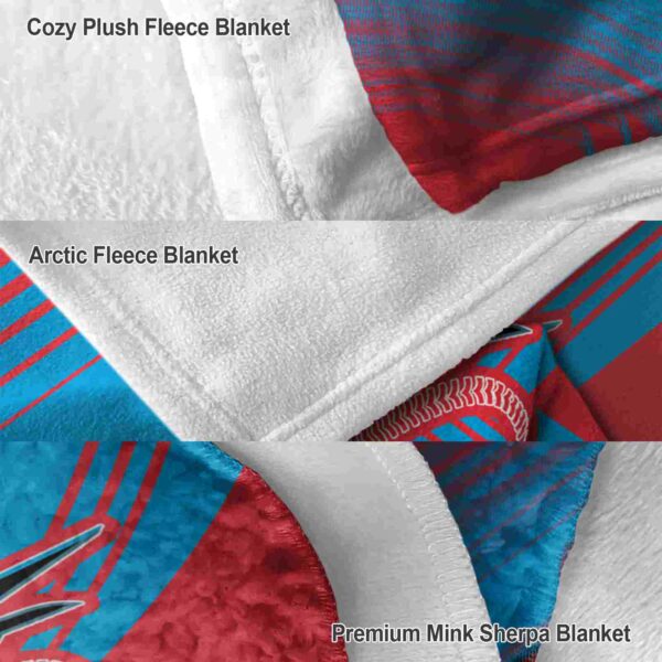 miami marlins diagonal stripes blue blanket premium grade