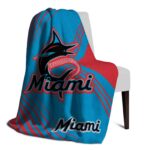 miami marlins diagonal stripes blue blanket top rated