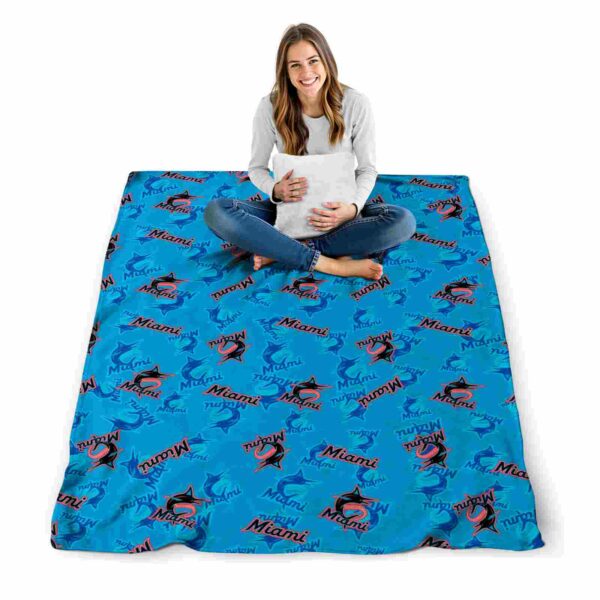 miami marlins diehard fans blue blanket high quality