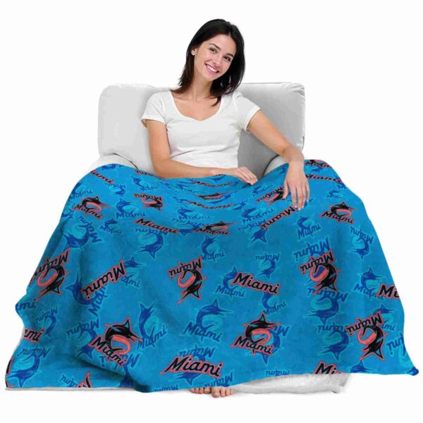 miami marlins diehard fans blue blanket latest model