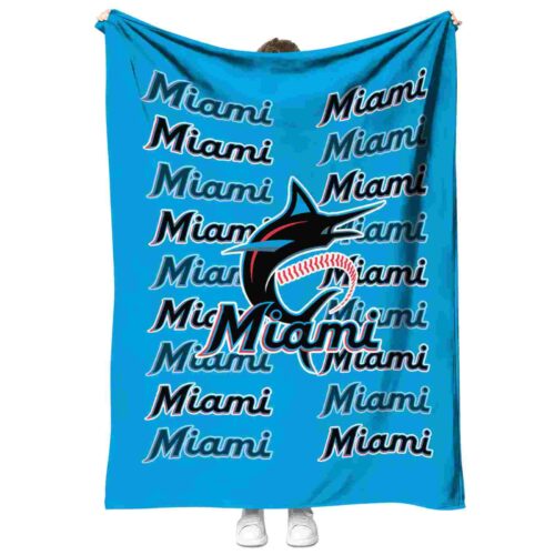 miami marlins fan pride blue blanket best selling