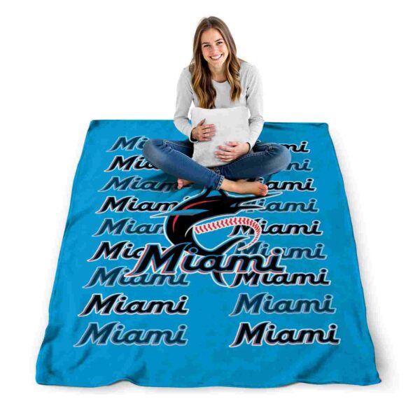 miami marlins fan pride blue blanket high quality