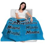 miami marlins fan pride blue blanket latest model