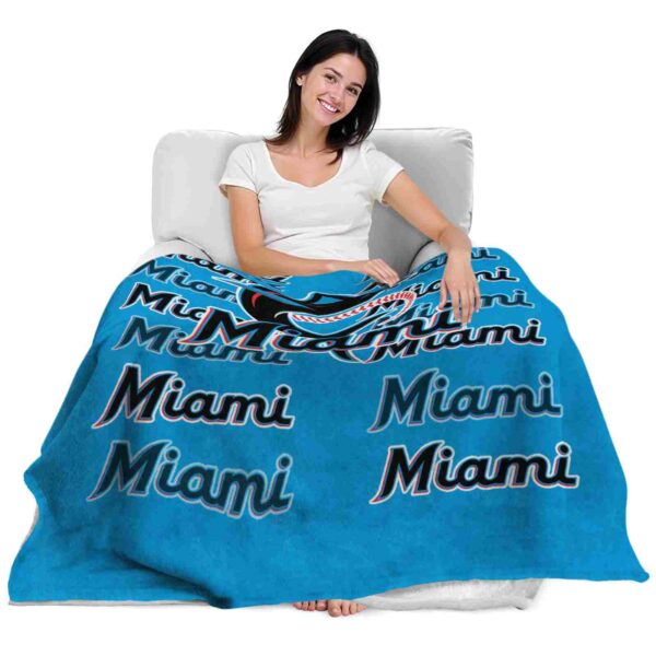 miami marlins fan pride blue blanket latest model