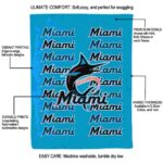 miami marlins fan pride blue blanket new arrival