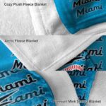 miami marlins fan pride blue blanket premium grade