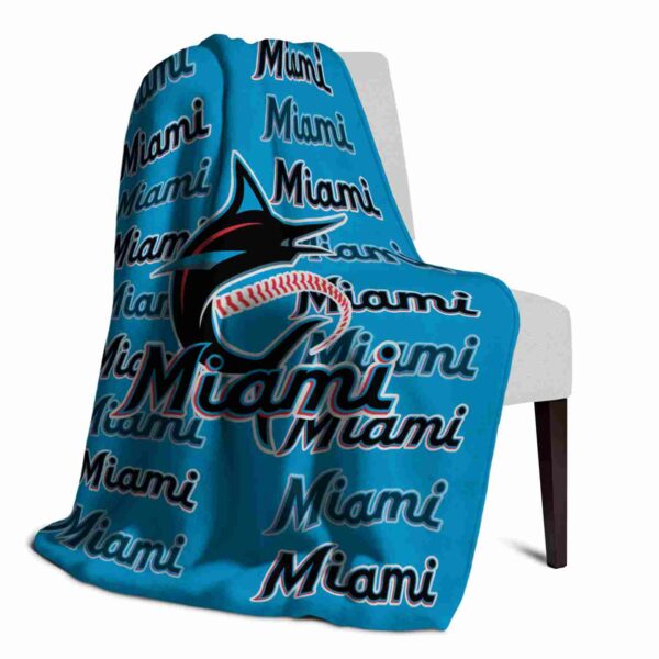 miami marlins fan pride blue blanket top rated