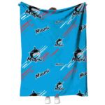 miami marlins fan spirit blue blanket best selling