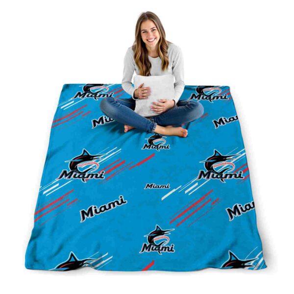 miami marlins fan spirit blue blanket high quality