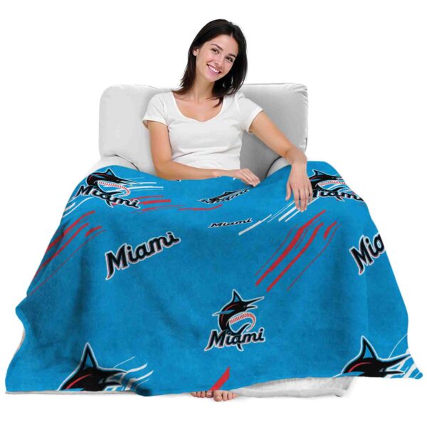 miami marlins fan spirit blue blanket latest model