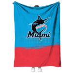 miami marlins gradient dots blue blanket best selling