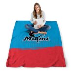 miami marlins gradient dots blue blanket best selling