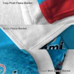 miami marlins gradient dots blue blanket best selling