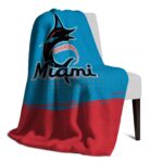 miami marlins gradient dots blue blanket best selling