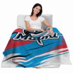 miami marlins paint streaks blue white blanket latest model