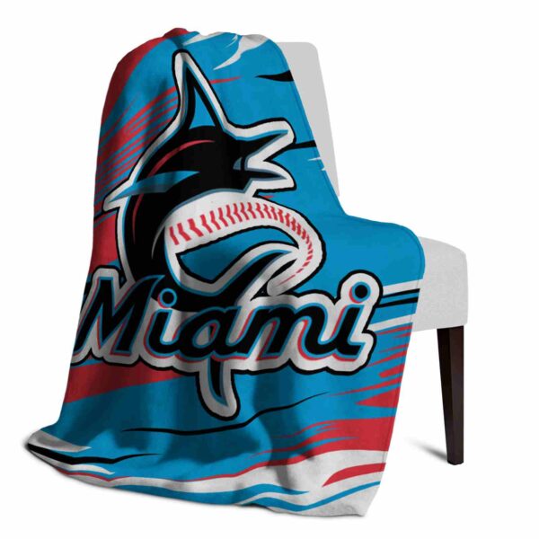 miami marlins paint streaks blue white blanket top rated
