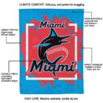 miami marlins splatter effect blue blanket best selling