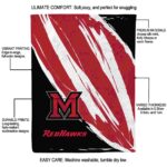 miami redhawks brushstrokes red white blanket new arrival