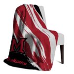 miami redhawks brushstrokes red white blanket top rated
