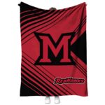 Miami RedHawks Diagonal Stripes Red Blanket 1 miami redhawks diagonal stripes red blanket best selling