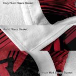 miami redhawks diagonal stripes red blanket best selling