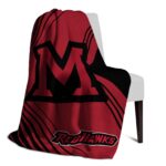 miami redhawks diagonal stripes red blanket best selling