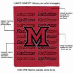 miami redhawks fan pride red blanket best selling