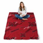 miami redhawks fan spirit red blanket high quality