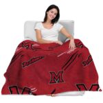 miami redhawks fan spirit red blanket latest model