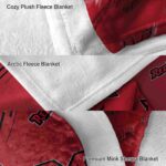 miami redhawks fan spirit red blanket premium grade