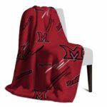 miami redhawks fan spirit red blanket top rated