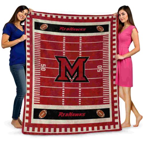 miami redhawks football field red blanket fashion forward